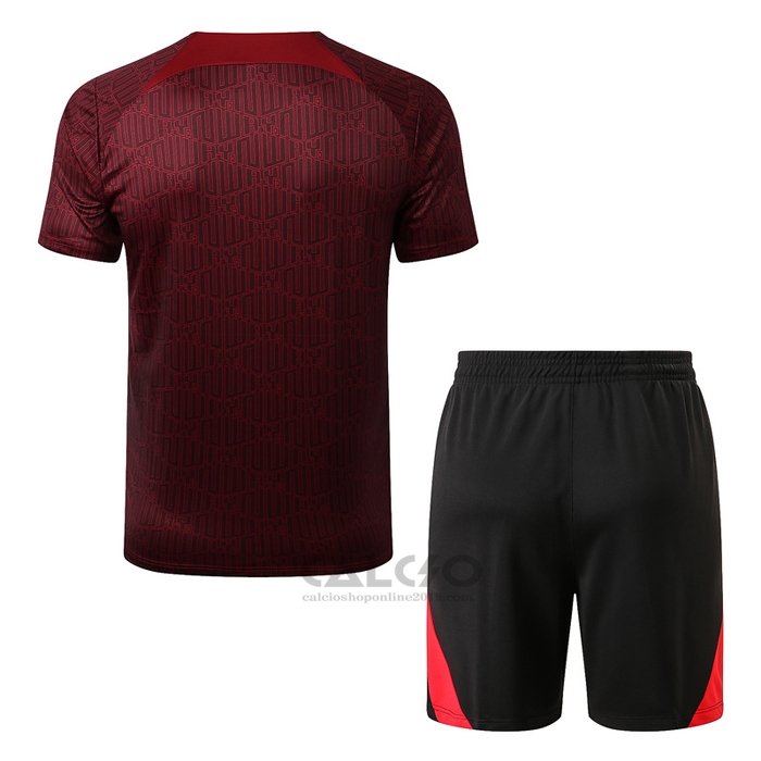 Tuta da Track Liverpool Manica Corta 2022-2023 Rosso - Pantaloncini